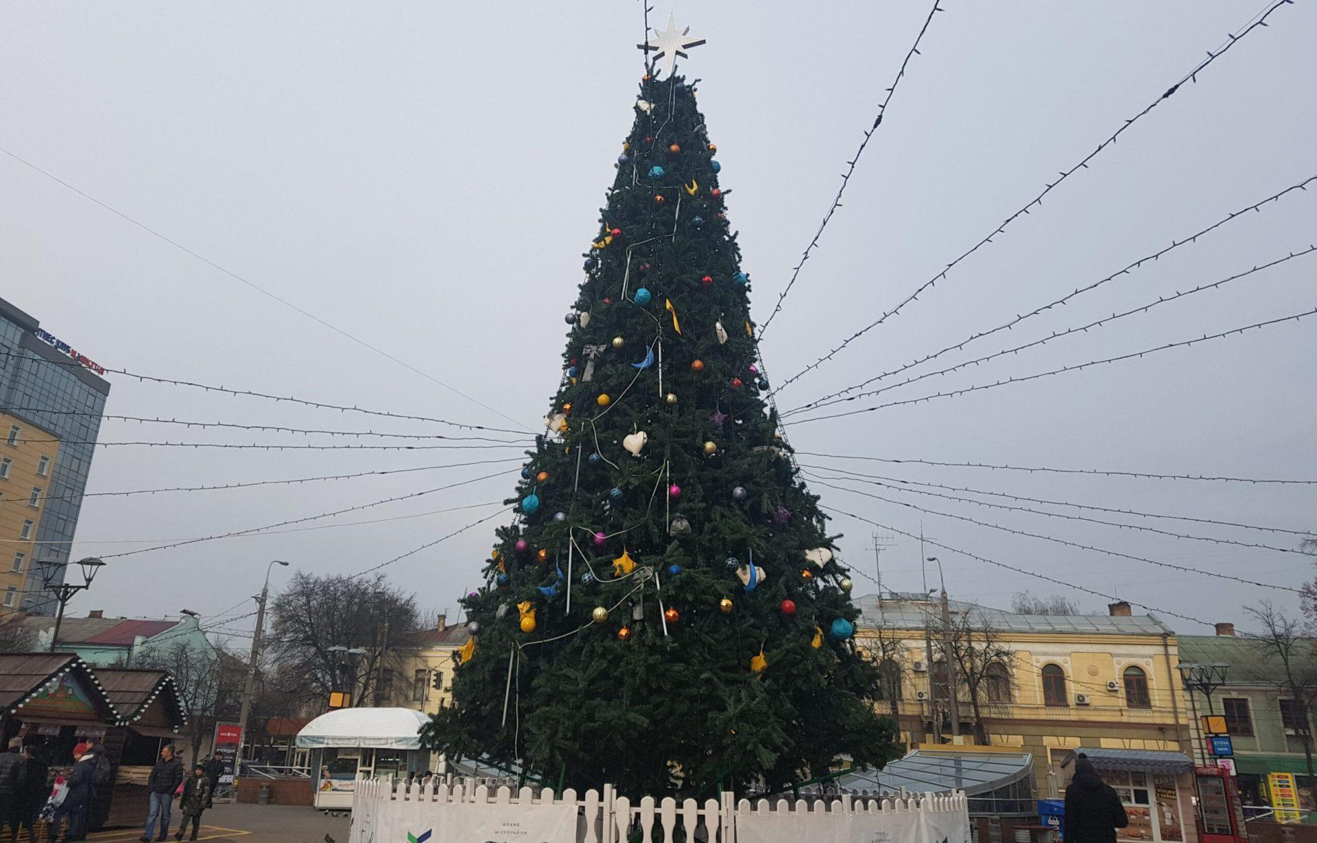 Сьогодні у Рівному засяє перша новорічна ялинка