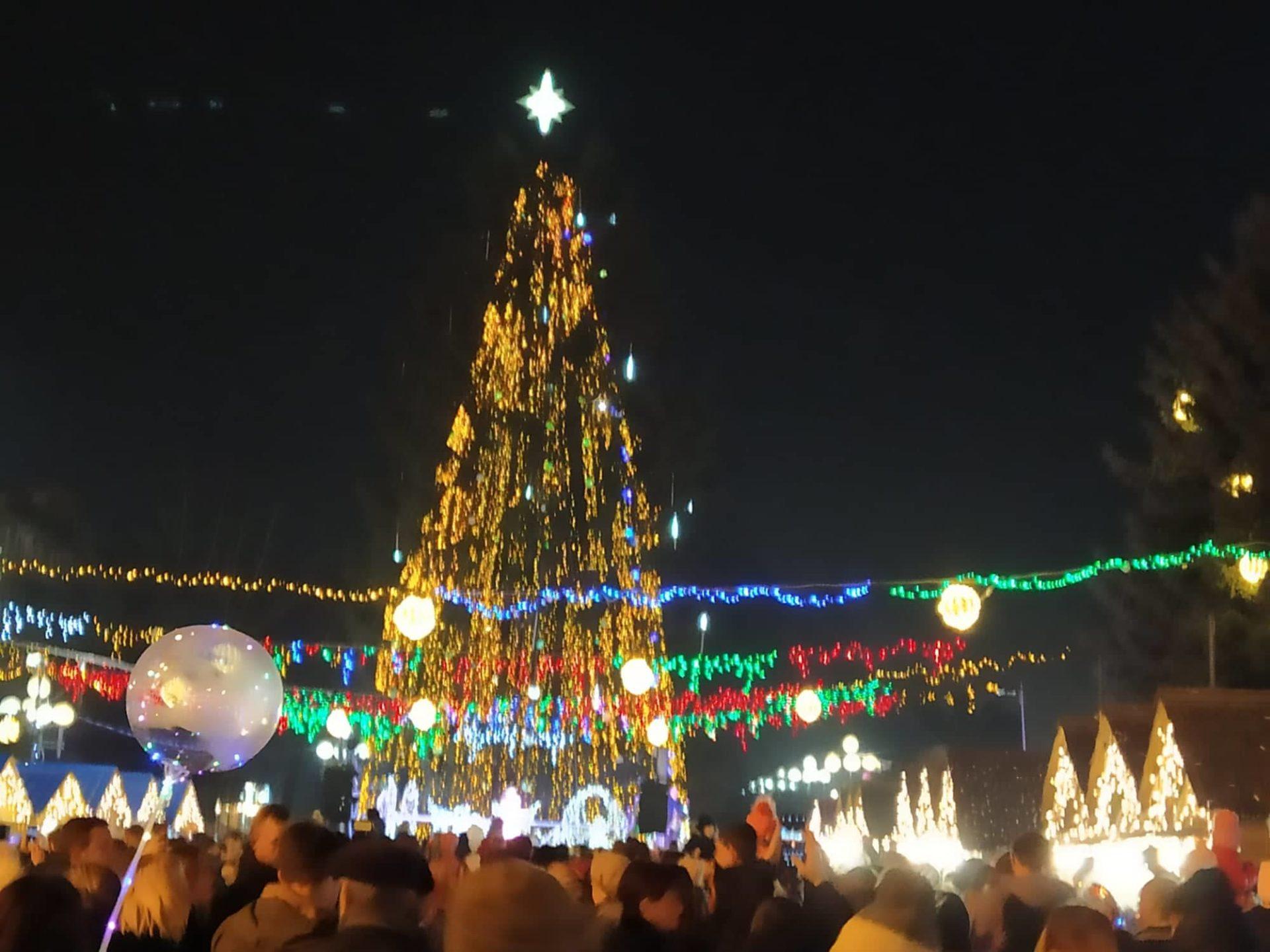 У Рівному урочисто засвітили центральну новорічну ялинку