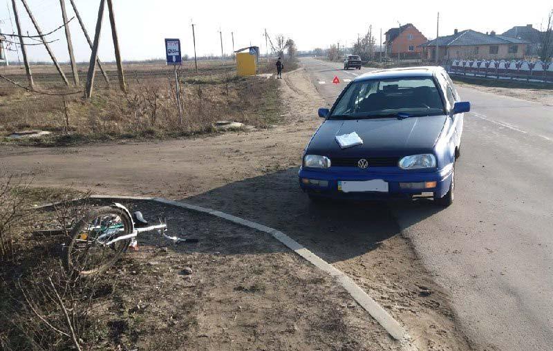 Під колеса авто потрапив велосипедист напідпитку