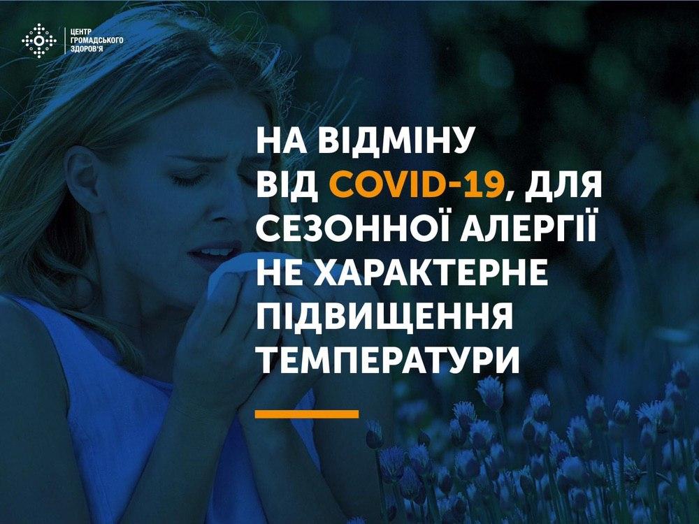 Як рівнянам відрізнити сезонну алергію від COVID-19