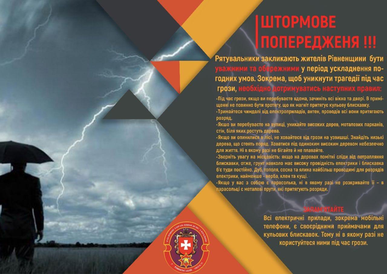 На Рівненщині очікується погіршення погодних умов