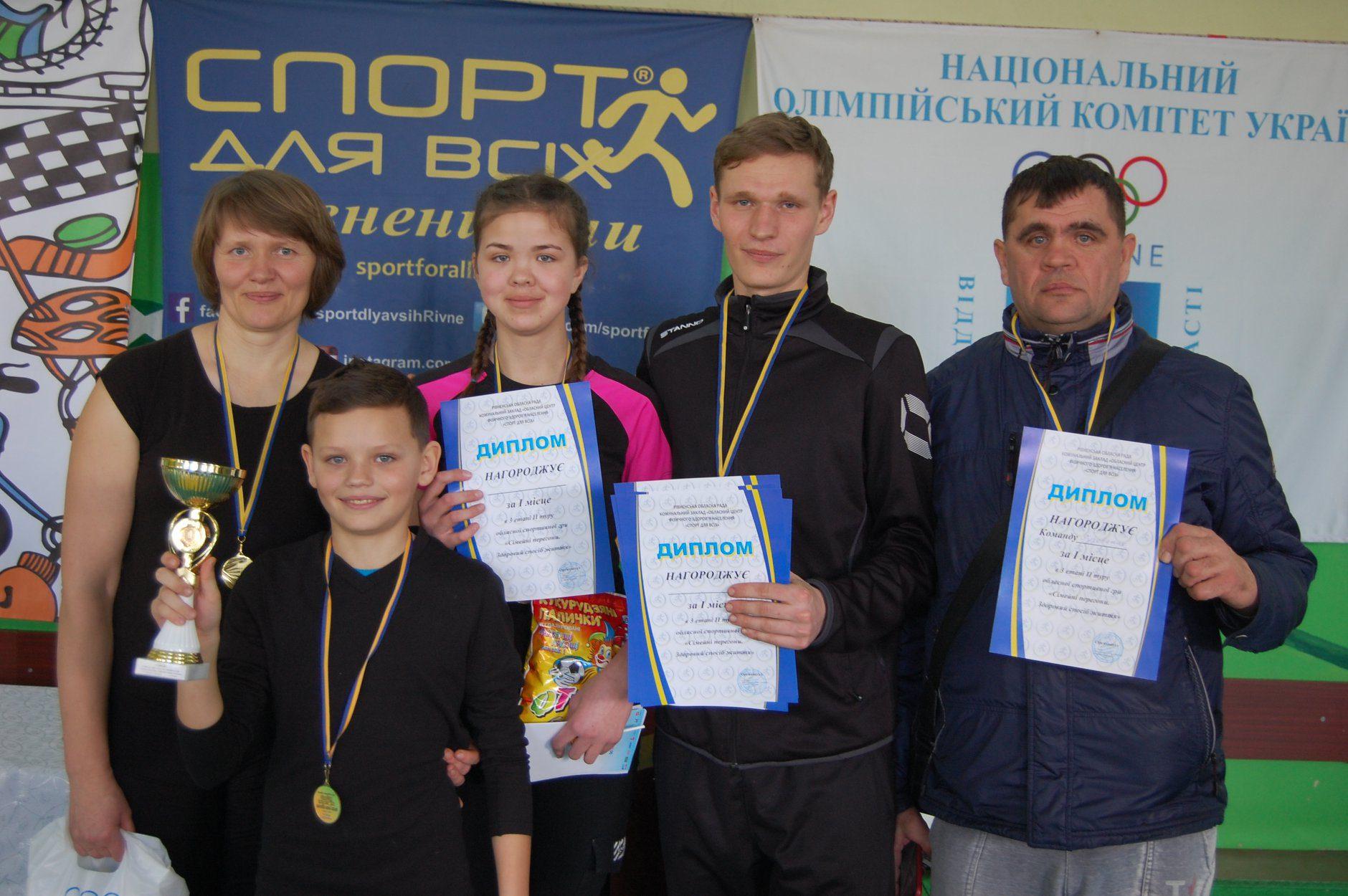 На Рівненщині визначено найспортивнішу сім’ю