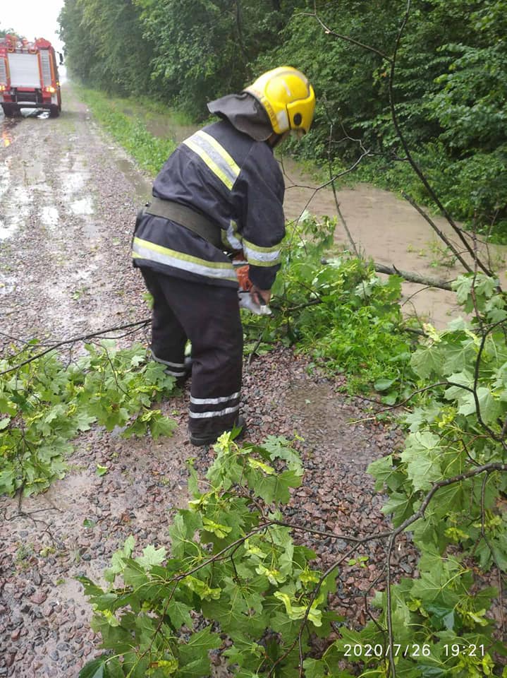 Рятувальники прочищають дороги від наслідків негоди