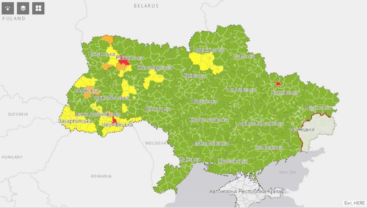 Костопільский район з понеділка попадає в червону зону
