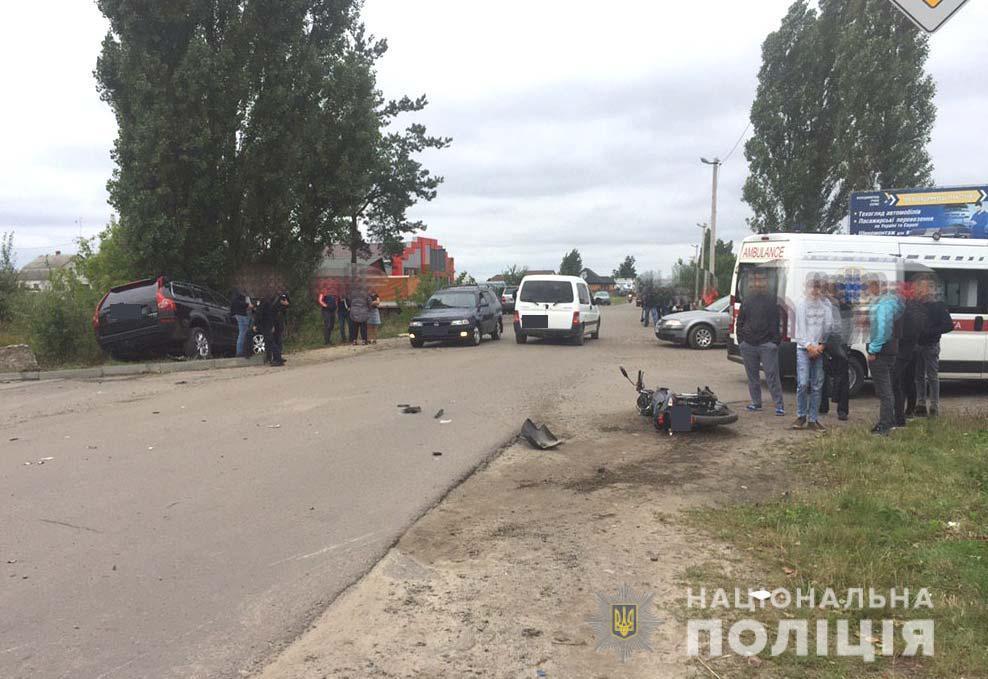 На Рівненщині знову ДТП з мотоциклістом На Рівненщині знову ДТП з мотоциклістом