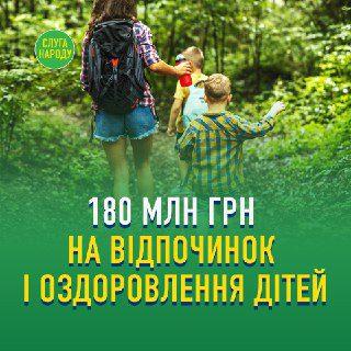 180 мільйонів із бюджету виділили на оздоровлення дітей