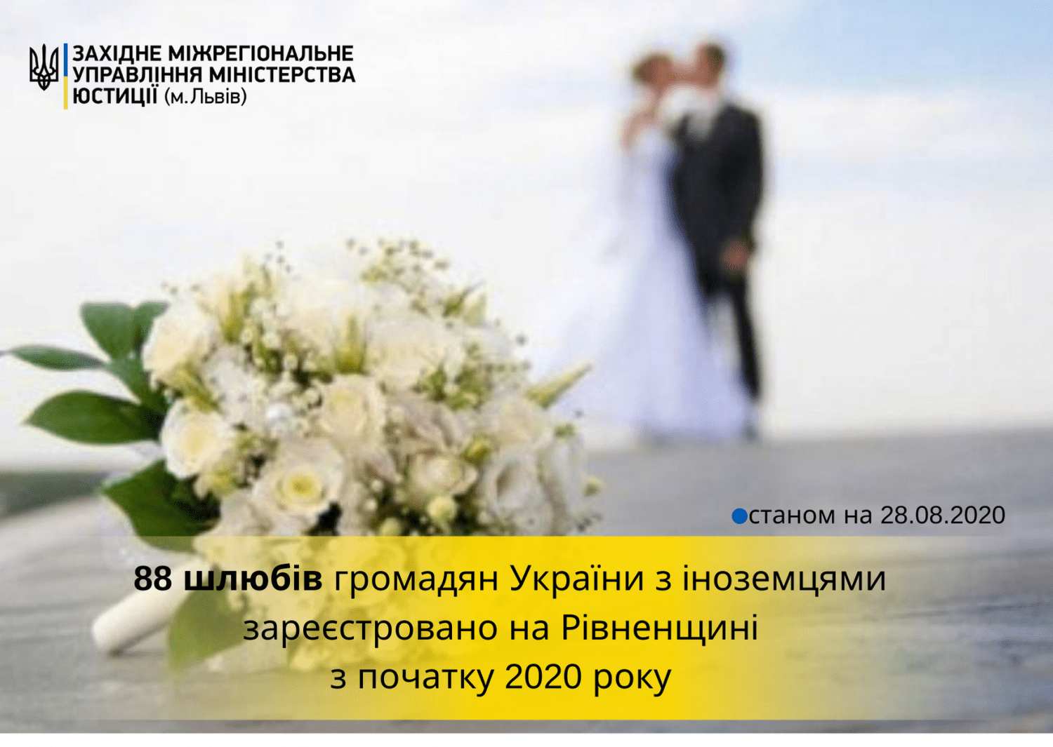 88 мешканок Рівненщини одружилися цьогоріч із іноземцями