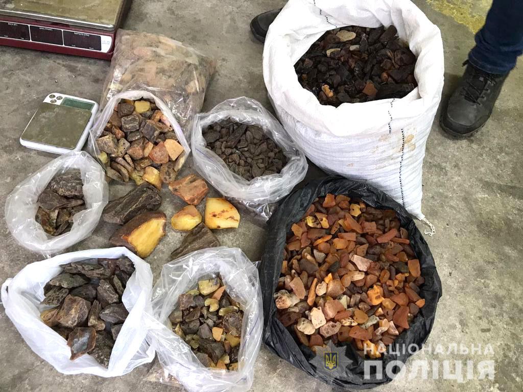На Рівненщині поліцейські вилучили бурштину вартістю майже 10 тисяч доларів США