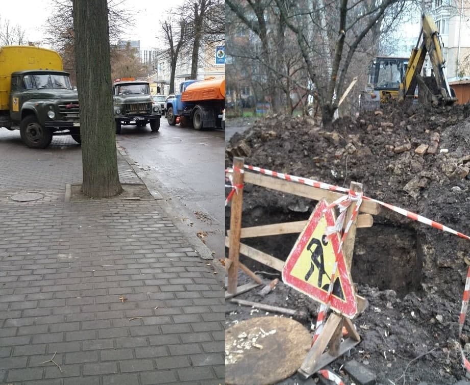 У центрі Рівного на одній із вулиць немає води