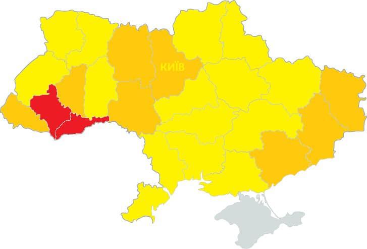 Семи регіонам країни загрожує «червоний» рівень обмежень у зв’язку з COVID-19
