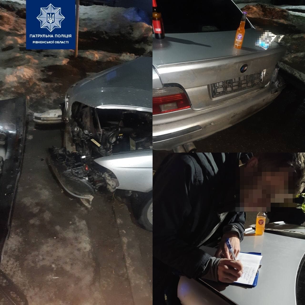 На Гощанщині водій BMW врізався у відбійник На Гощанщині водій BMW врізався у відбійник