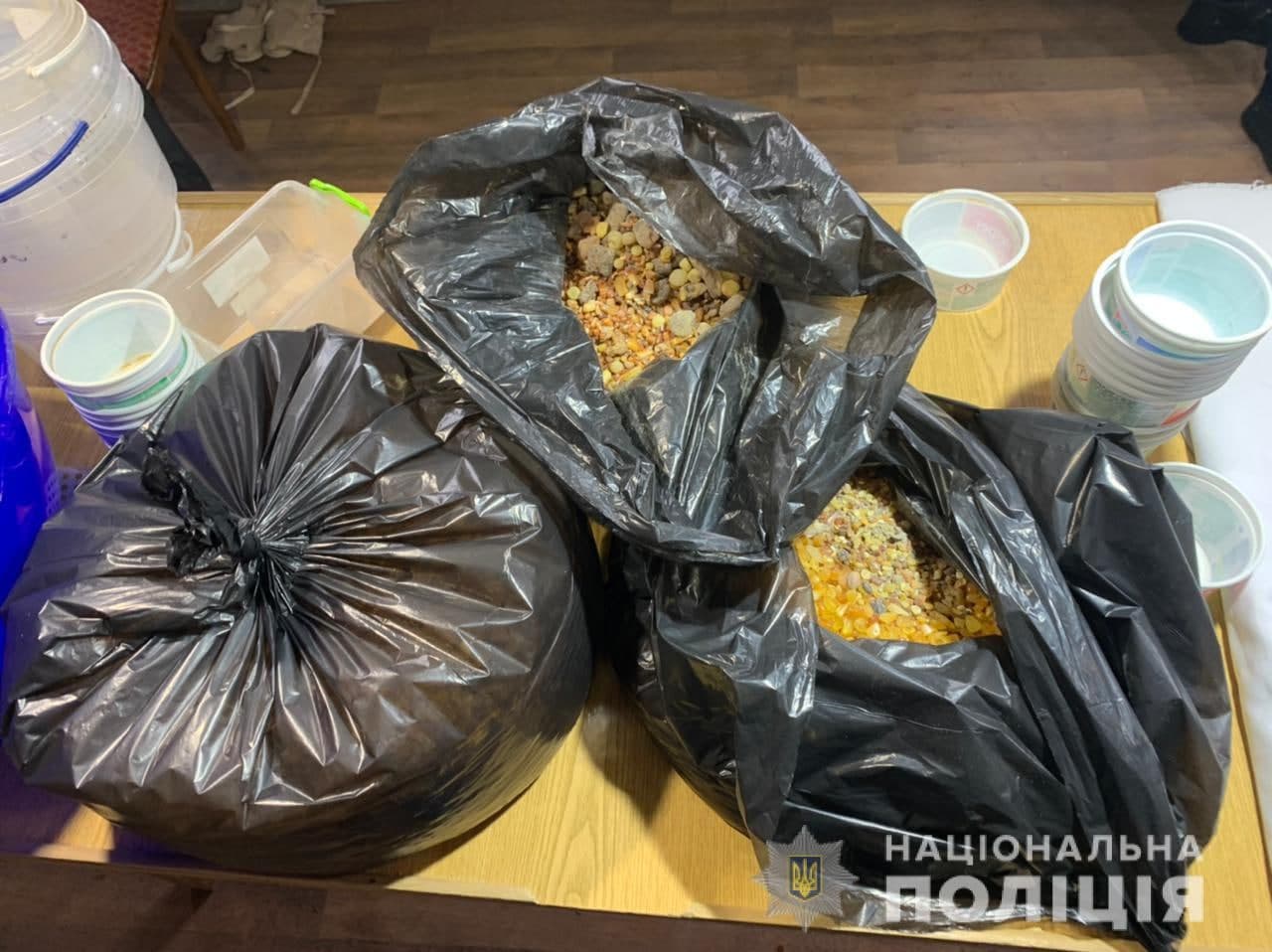 На Рівненщині правоохоронці вилучили понад 240 кілограмів бурштину вартістю два мільйони гривень