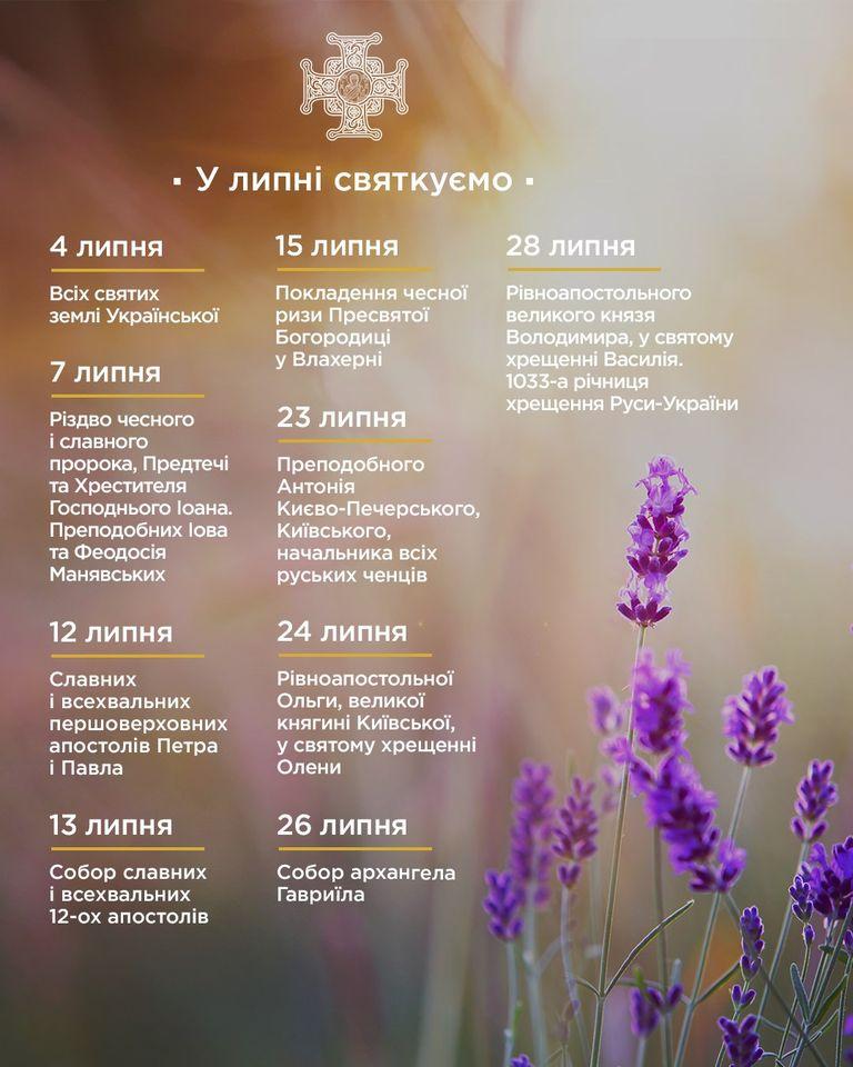 Петрівка і День хрещення Русі-України: церковний календар на липень