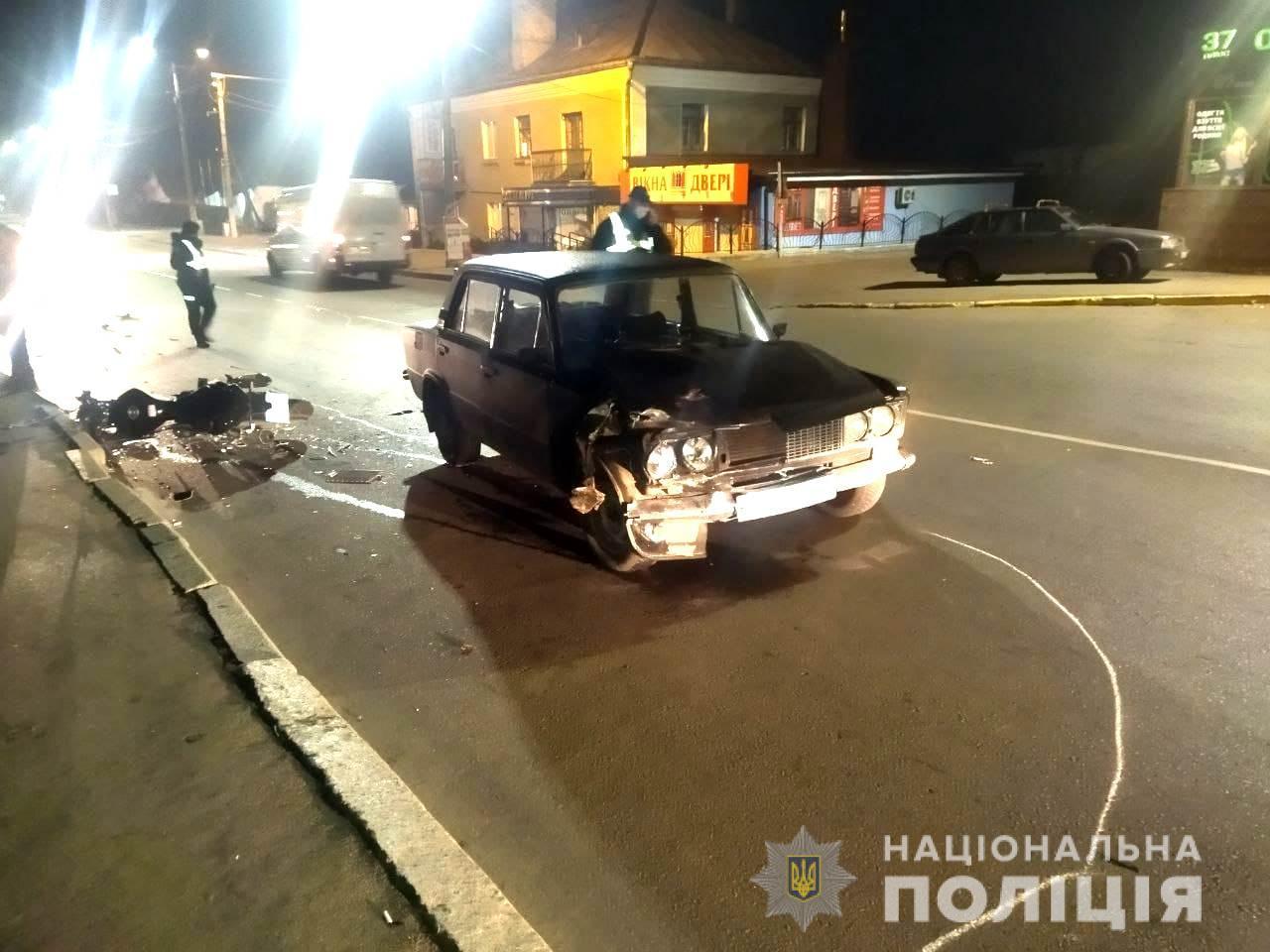 На Рівненщині у ДТП травмувалися скутерист і мотоцикліст