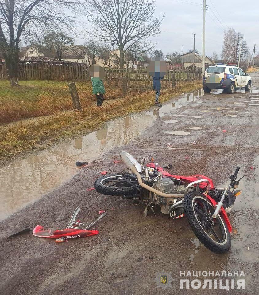 У Сарненському районі сталася ДТП за участю мотоцикліста