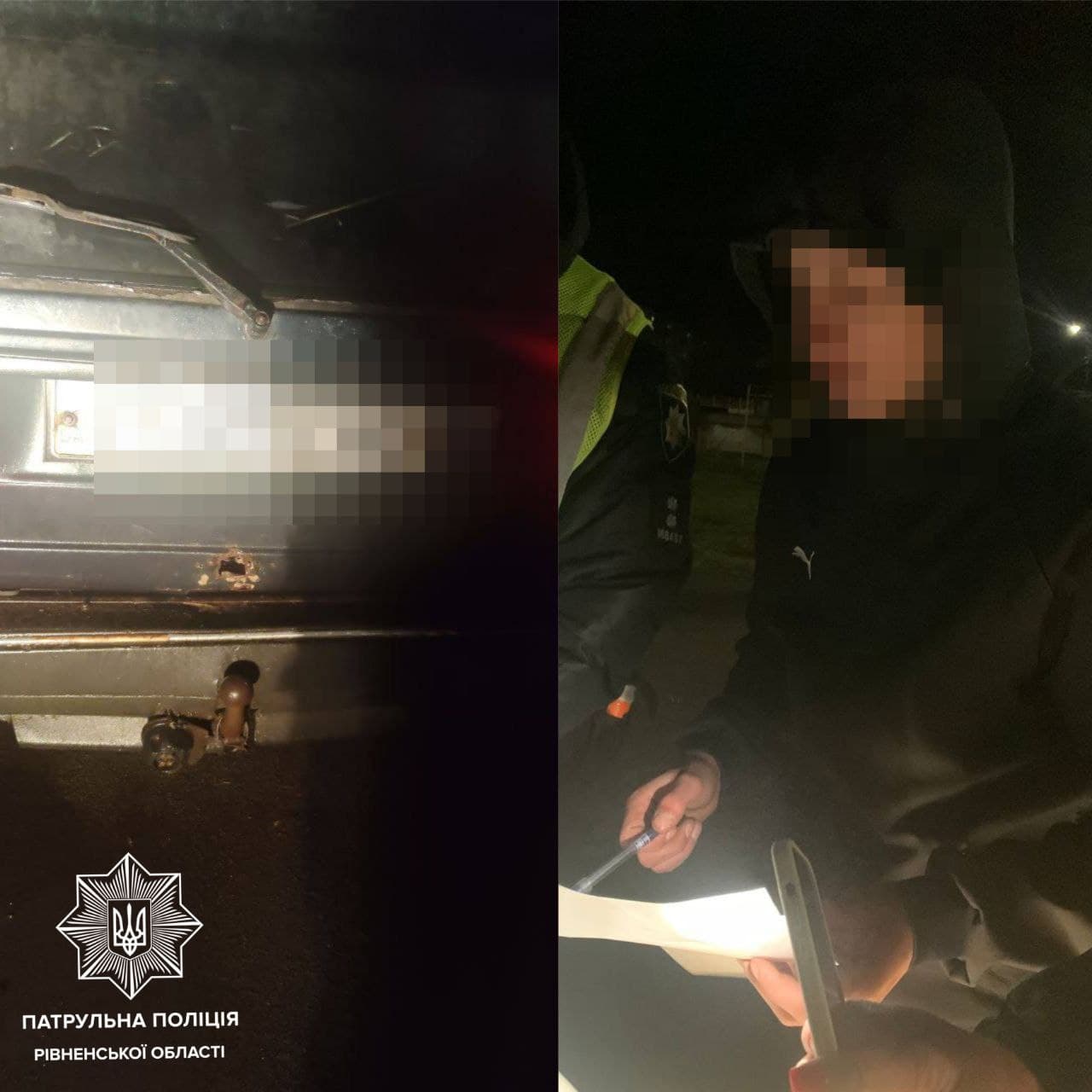 Патрульні поліцейські на Рівнещині зупинили неповнолітнього водія з ознаками сп’яніння