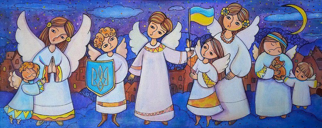 Художниця почала малювати янголів-охоронців українських міст після початку рсійської агресії
