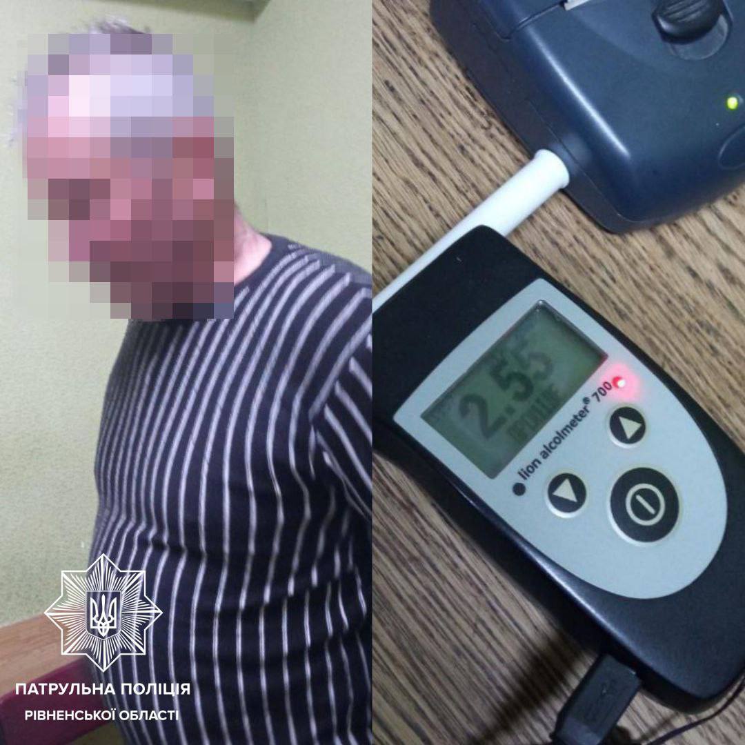 Патрульні Рівненщини продовжують виявляти нетверезих водіїв