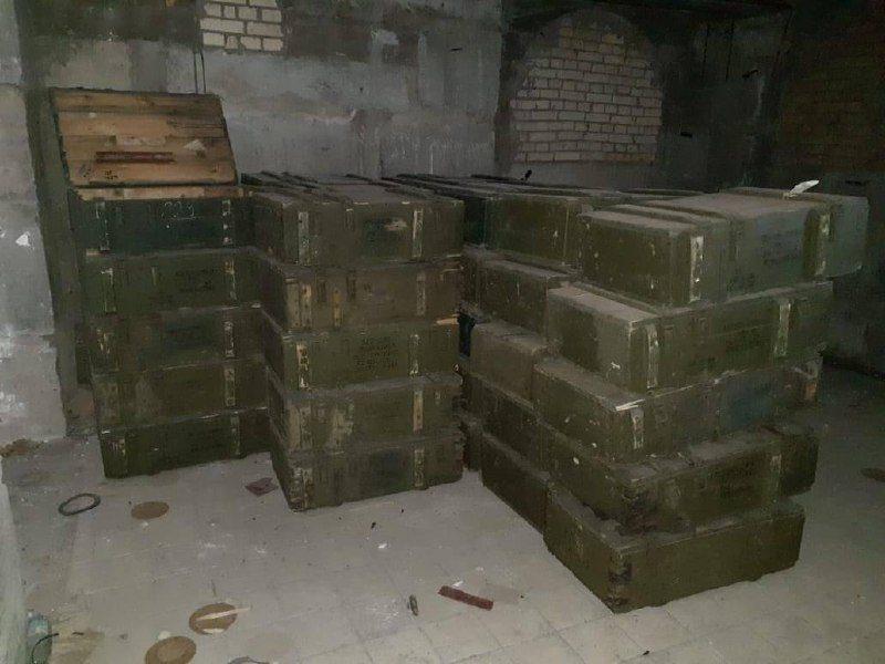 На Київщині виявила великий запас боєприпасів російських військових