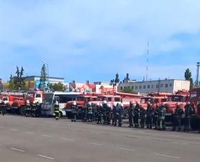 Окупанти застосували силу до пожежників, що вийшли на мітинг в Енергодарі (оновлено)
