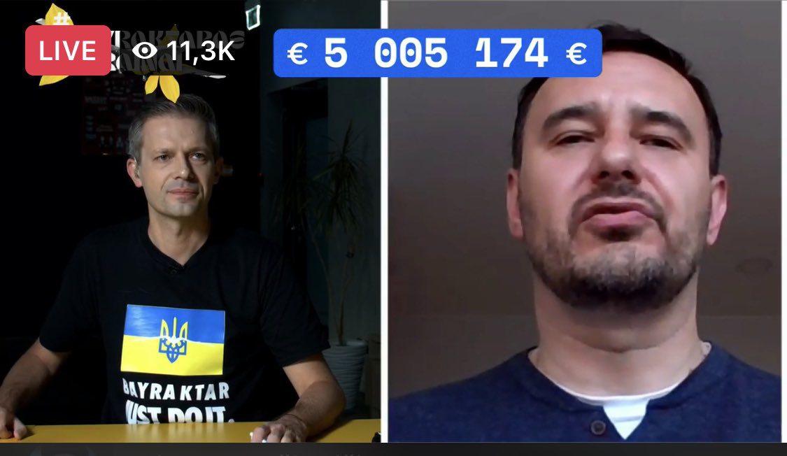 Литовський телеведучий зібрав 5 млн євро на купівлю безпілотника Bayraktar для України