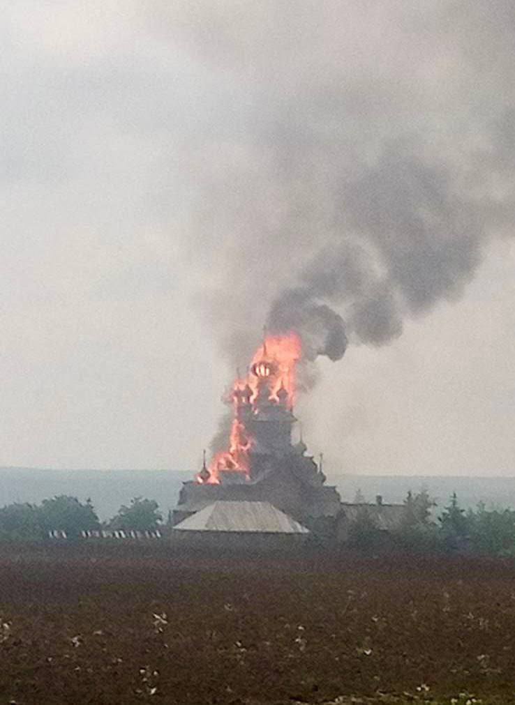 На Донеччині згорів Всіхсвятський скит Святогірської лаври