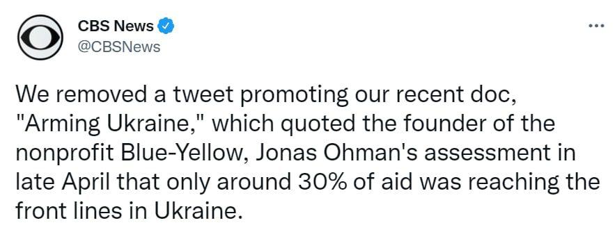 Телеканал CBS видалив фільм «Озброюючи Україну», проте українське МЗС вимагає провести внутрішнє розслідування