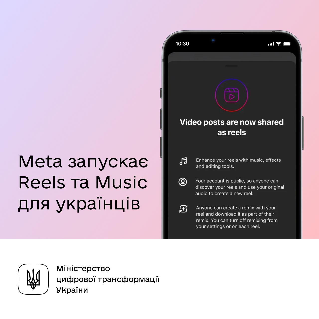 Meta запускає Reels and Music для українських користувачів