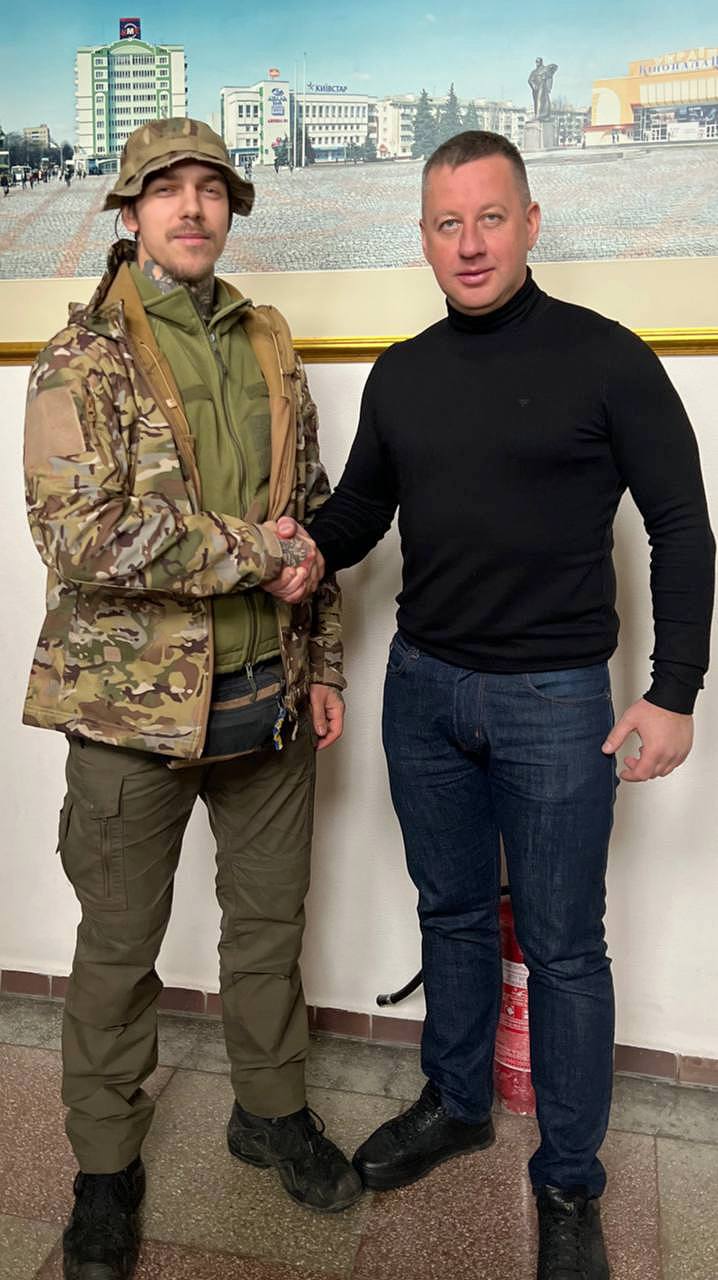 Білоруські добровольці, що боронять Україну, побували у Рівному   