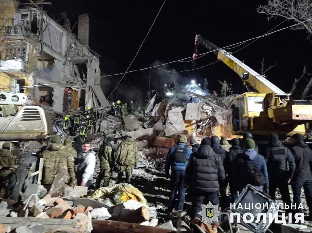На місці ракетного обстрілу