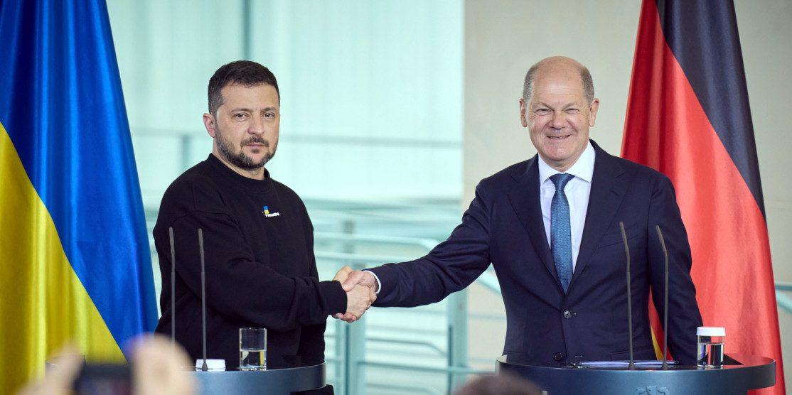 Президент України й Канцлер Німеччини під час пресконференції.