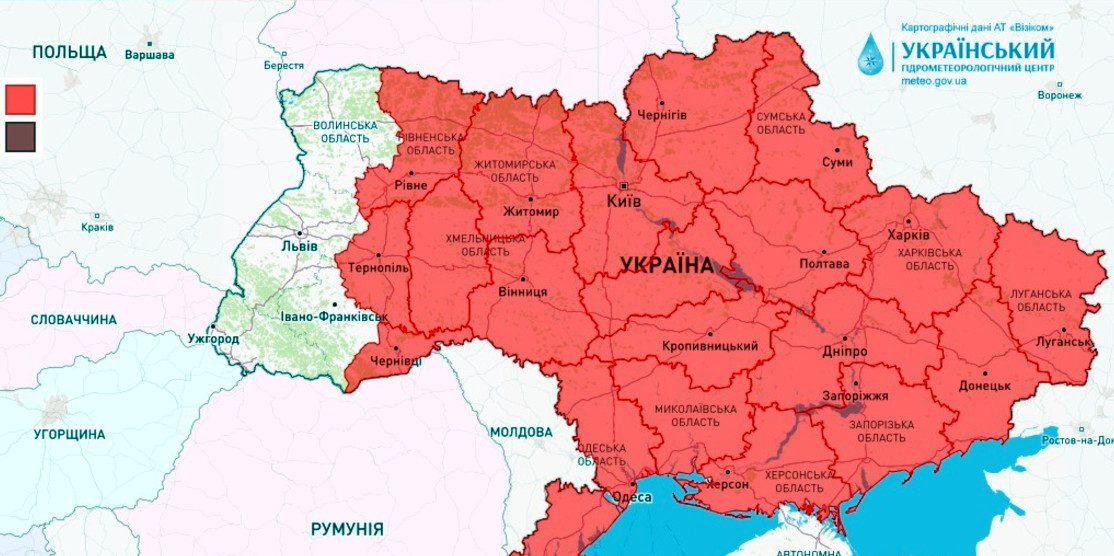 Мапа пожежної небезпеки.