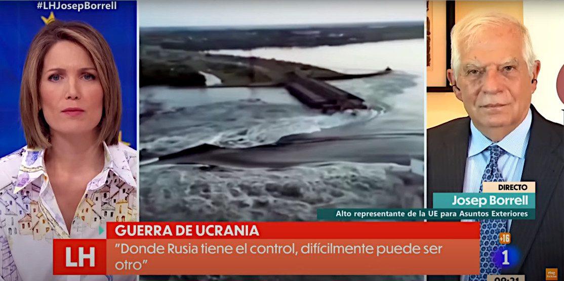 Боррель: все вказує на те, що Росія стоїть за підривом Каховської ГЕС