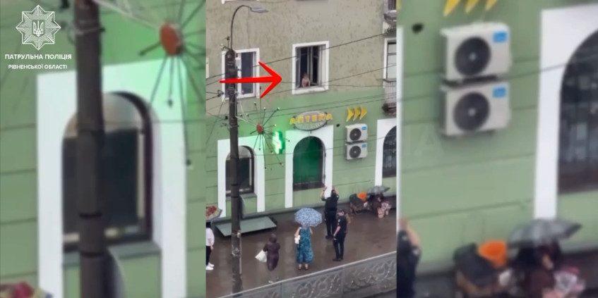 Патрульні двічі запобігли випадінню дитини із вікна (+ відео)