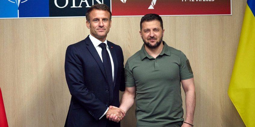 У Вільнюсі Володимир Зеленський та Емманюель Макрон обговорили подальшу оборонну підтримку України