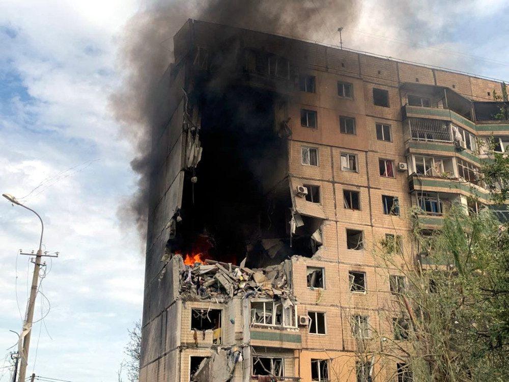 Наслідки обстрілу.