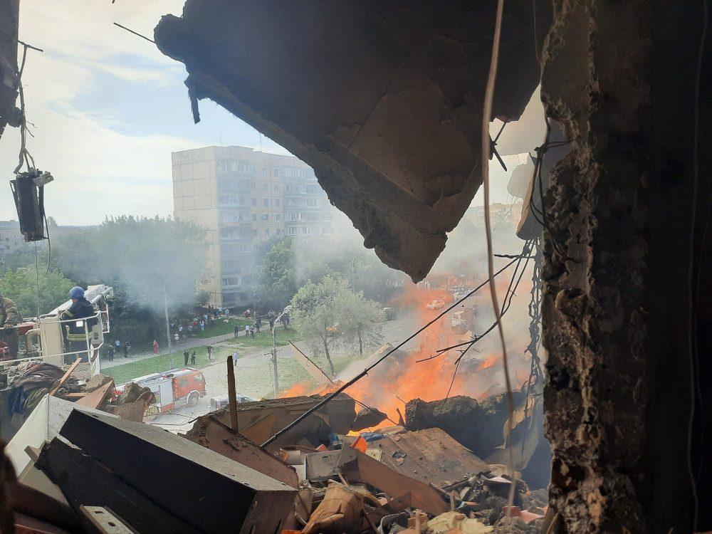 Наслідки обстрілу.