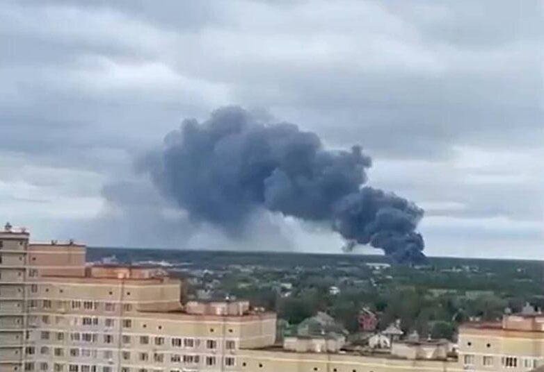 Біля Москви знову вибухнуло і палає (ВІДЕО)