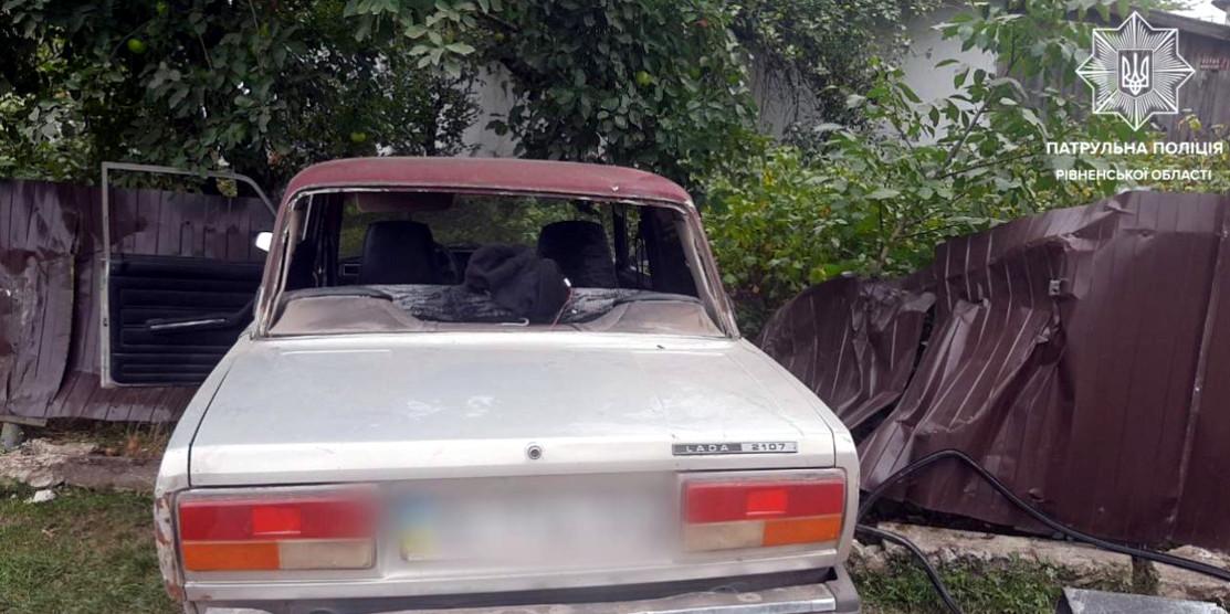 П’яний водій не впорався з керуванням та “влетів” у паркан