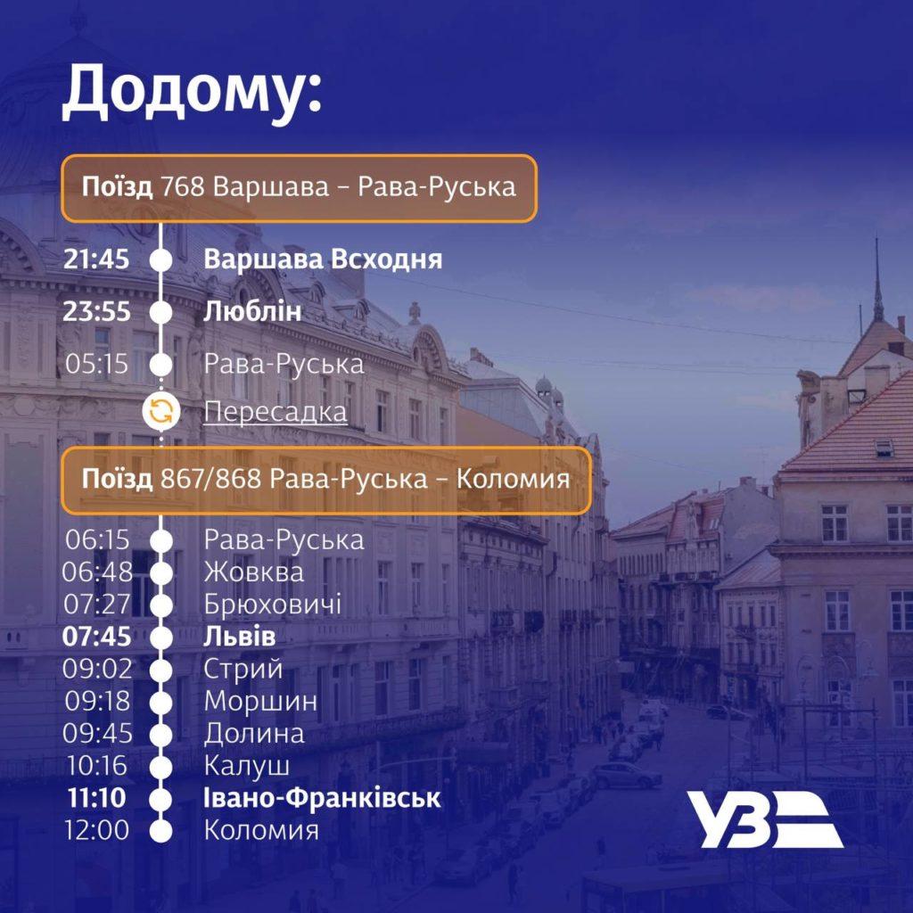 Розклад до Львова