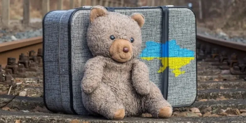 Іграшка, валіза, колія