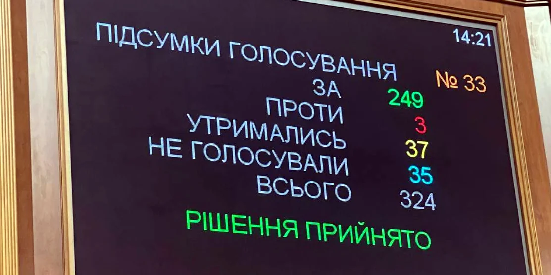 Табло голосування у Верховній Раді.
