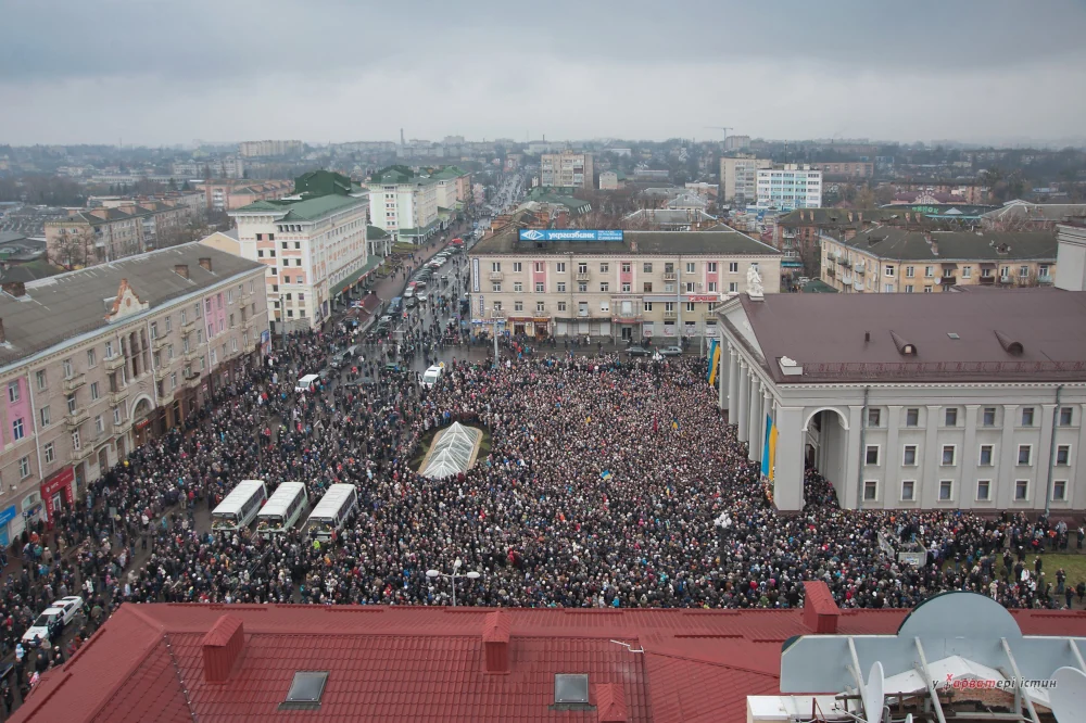 Прощання з Героями Небесної Сотні в Рівному.