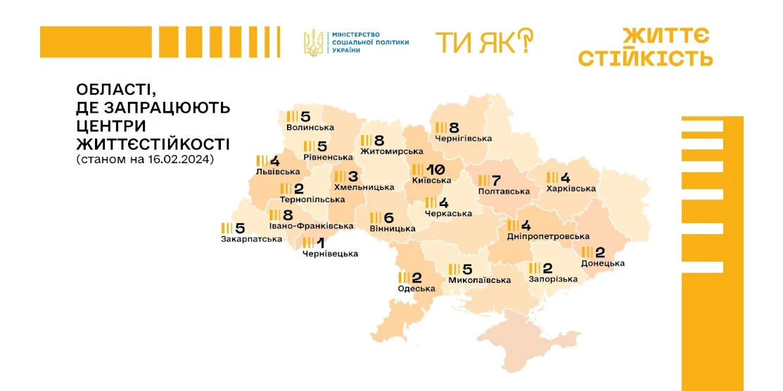 Мапа Центрів життєстійкості.