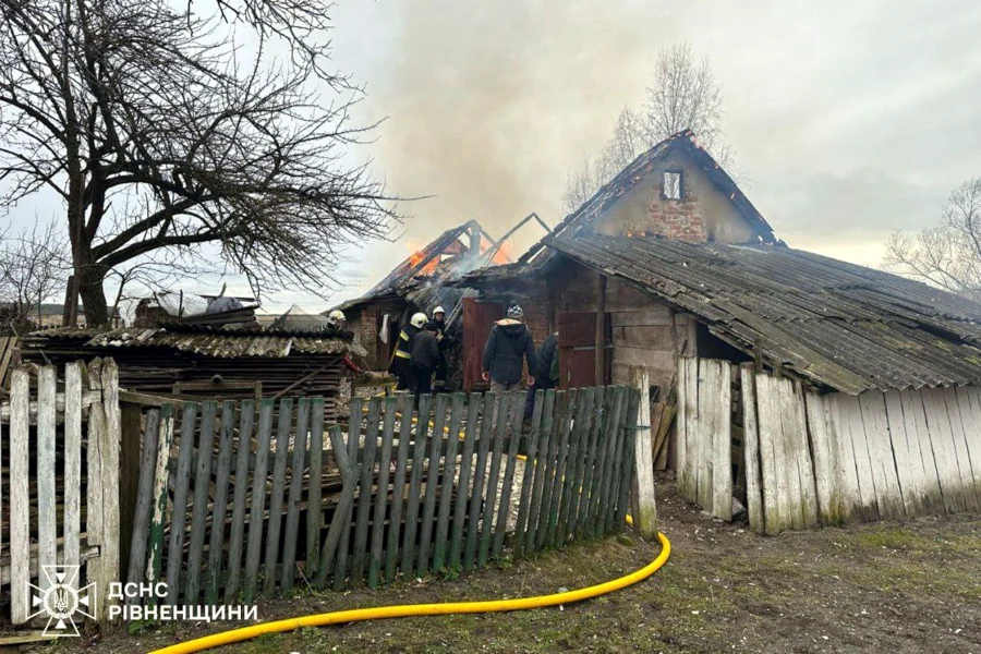 Пожежа в селі Гнильче.