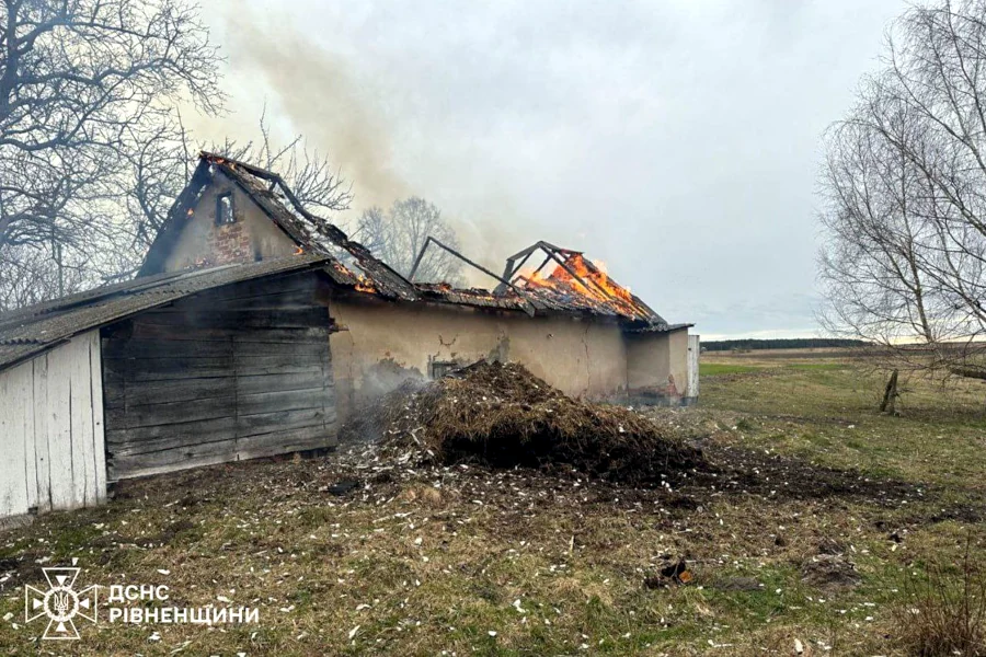 Пожежа в селі Гнильче.