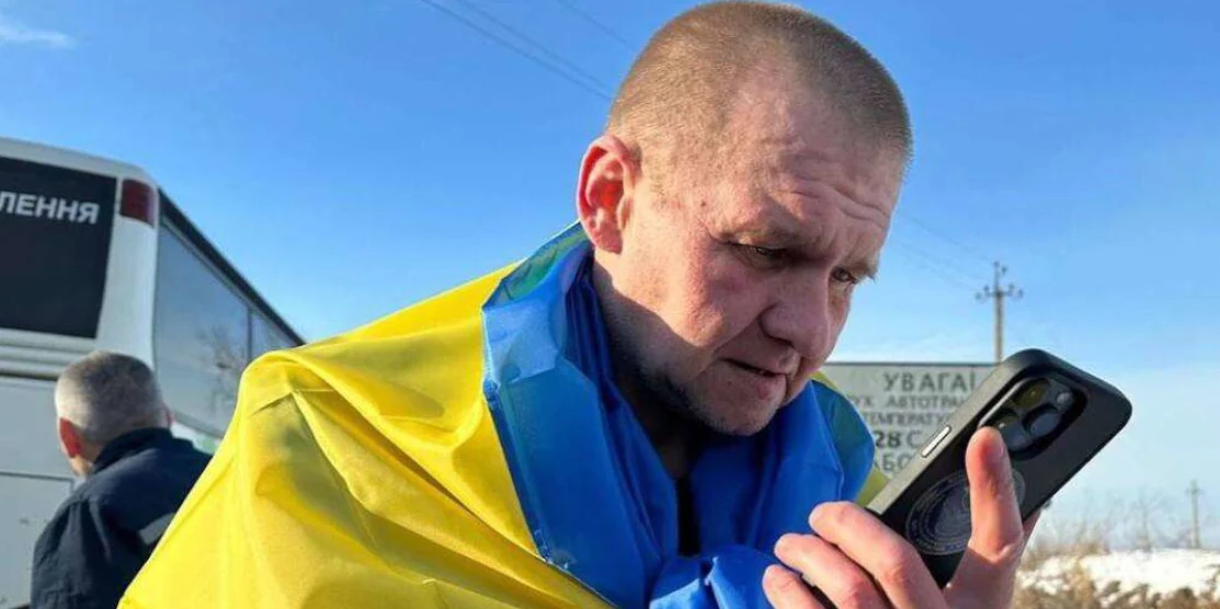 Юрій Галкін після звільнення з полону.