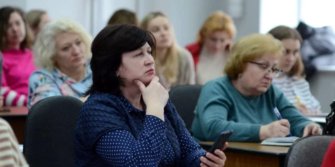 Під час семінару-практикуму для психологів у Рівному.