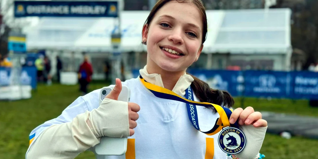 Незламна 12-річна Яна Степаненко пробігла 5 км на Бостонському марафоні в США