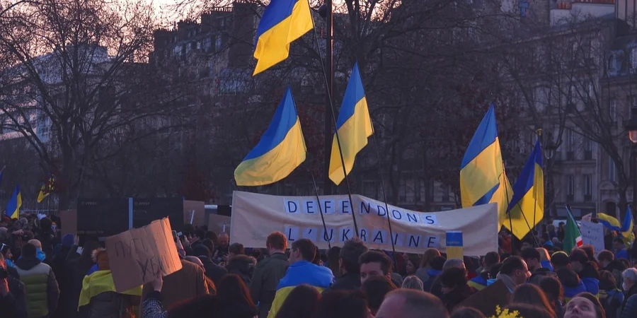 Акція на підтримку України у Франції.